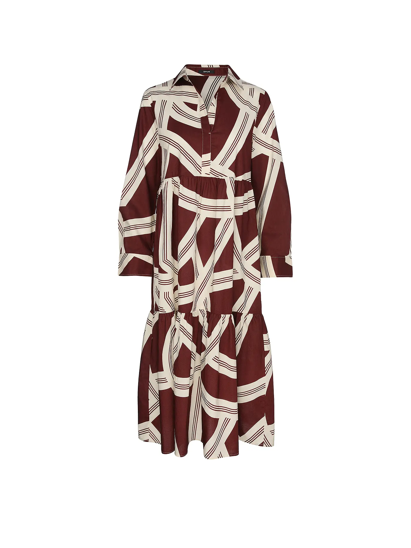 OPUS | Midikleid WERANO LANE | dunkelrot